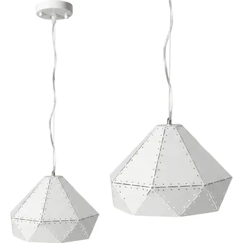 Toolight - Závěsné kovové stropní svítidlo 1xE27 APP237-1CP, bílá, OSW-05459