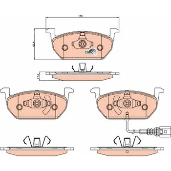 Brzdová destička Sada brzdových destiček, kotoučová brzda RAP BRAKES 2Q0698151C