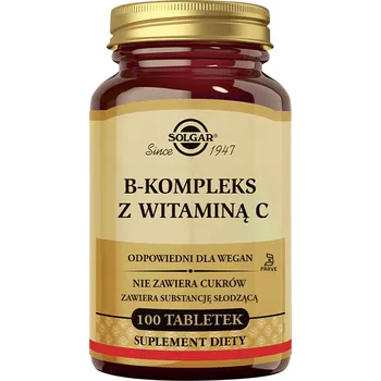 Tablety Solgar komplex vitamínů B a C 100 ks bez cukru, veganské