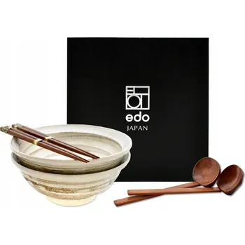 Sada 2 misek s lžícemi a hůlkami - Ramen Hakeme Kobik 22 cm Dárková sada