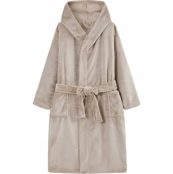 Dámský župan Župan s s kapucí PAULO Béžový XS