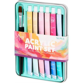 Vodová barva Akrylové barvy Creative Artist vícebarevné 12 ks 12 ml