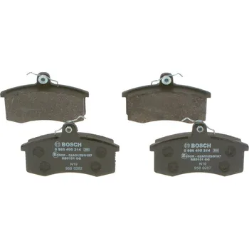Brzdový systém Sada brzdových destiček, vždy 4 kusy v sadě BOSCH 0 986 495 214