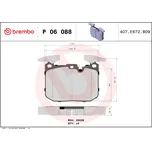 Sada brzdových destiček, vždy 4 kusy v sadě BREMBO P 06 088X