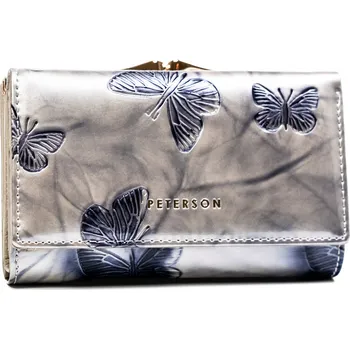 Peněženka Peterson dámská peněženka z pravé kůže stříbrná PTN 42108-BF-7006 SI - žena