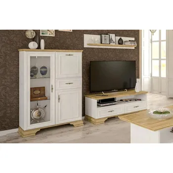 Obývací stěna Nábytek Pyramida, s.r.o. Sestava II SCORDIA barva barva borovice andersen/zlatý dub