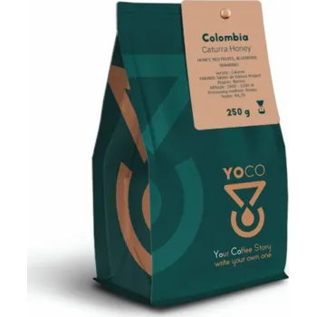 Káva YoCo Kávová zrna Colombia Caturra s medovým filtrem 250g