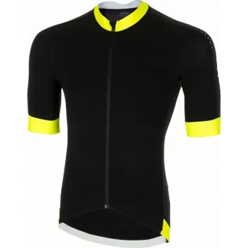 cyklistický dres RH+ Dres Vortice AirX ČERNÝ/FLUO ŽLUTÝ/REFLEXNÍ - L