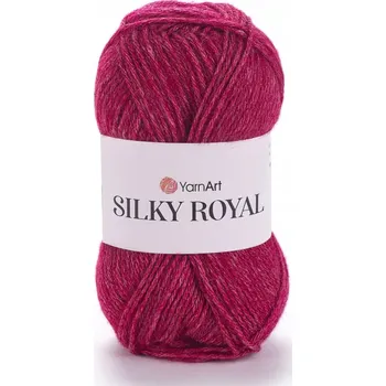 Příze Pletací příze YarnArt SILKY ROYAL 433 malinová, klasická 50g/140m