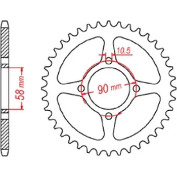 Řetězová sada pro motocykl MTX PARTS rozeta 4669 45 HONDA CBR 125 11-17, CB 125F (GLR125) 15-17 (JTR1221.45) (řetěz 428) ( otvory pro šrouby 10,5mm ) (MTX PARTS rozeta 4669 45 HONDA CBR 125 11-17, CB 125F (GLR125) 15-17 (JTR1221.45) (řetěz 428) ( otvory pro šrouby 10,5mm ))