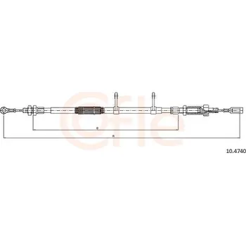 Brzdový systém Tažné lanko, parkovací brzda COFLE CFE10.4740
