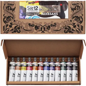 Vodová barva Akrylové barvy Renesans vícebarevné 12 ks 60 ml