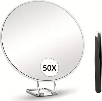 Kosmetické zrcátko Zrcátko s Přísavkami bílé 50X Zvětšovací Kosmetické