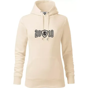 Dámská mikina Narozeninový motiv - znak - 2010 - Mikina dámská Cape s kapucí - XS ( Mandlová )