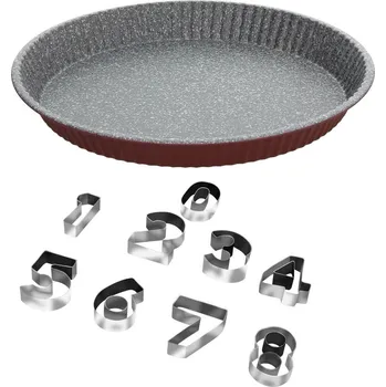 Plech na pečení TOGNANA Cherry 26 cm – kulatá plech na pečení s 10 formičkami