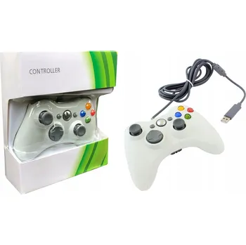 Gamepad Drátový USB ovladač / gamepad pro Xbox 360 a PC, bílý KX13A