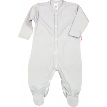 Kojenecké oblečení OVERAL Dětské overal z ORGANICKÉ BAVLNY s certifikátem GOTS, šedý, velikost 68 KLEKLE