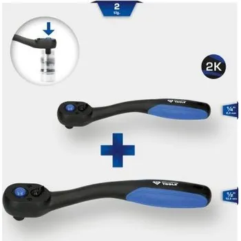 Gola hlavice Brilliant Tools BT023002 Souprava přepínacích ráčen, 2dílná, 1/4", 1/2"