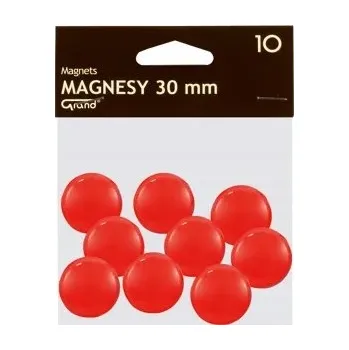 Dekorativní magnet Magnety na tabuli Grand 30 mm červené 10 kusů