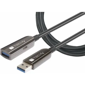 Datový kabel Techly Kabel USB-C - USB-C 20 m černý (ICOC U3AMF-HY-020)