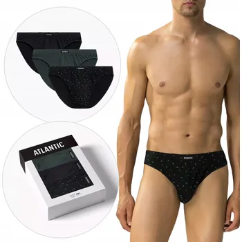 Slipy Pánské sportovní bavlna slipy Atlantic L (balení 3 ks)