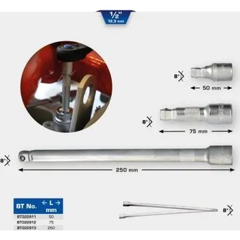 Gola hlavice Brilliant Tools BT022911 Otočný nástavec 1/2", 50 mm