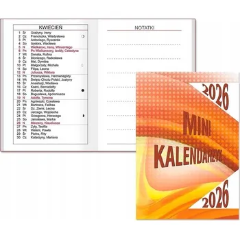 Kalendář Knižkový kalendář 2026 A7 Sapt vícebarevný