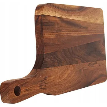 Kuchyňské prkénko KUCHYŇSKÉ PRKÉNKO NA KRÁJENÍ A SERVÍROVÁNÍ S RUKOJETÍ - OŘECH