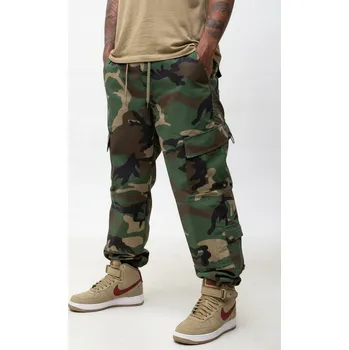 Pánské kalhoty VOJENSKÉ KALHOTY MASKÁČOVÝ KAPSÁČE Pánské Camo Jigga PEVNÉ MILITARNÍ RIPSTOP XS