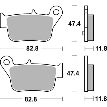 Brzdová destička Sada brzdových destiček, vždy 4 kusy v sadě BREMBO 07103XS