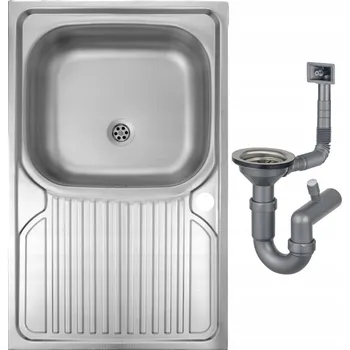 Granitový dřez Jednokomorový dřez Deante Apollo ocel stříbrný