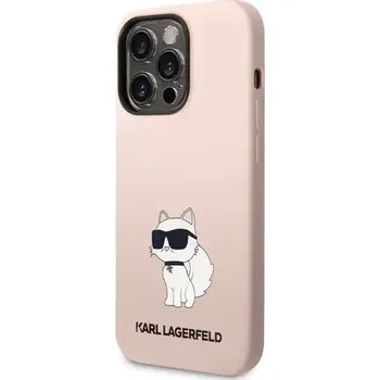 Pouzdro na mobilní telefon Karl Lagerfeld Liquid Silicone Choupette NFT Zadní Kryt pro Apple iPhone 14 Pro Max růžová (3666339086718)