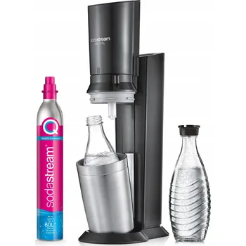 Příprava sody Výrobník Sody pro sycení vody SodaStream Crystal 3.0 stříbrný s bombičkou