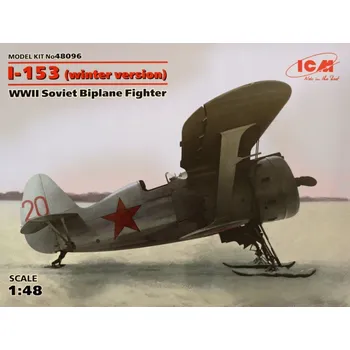Plastikový model Polikarpov I-153 Soviet WWII Biplane Fighter (winter) - ICM 48096