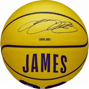 Basketbal Wilson NBA Player Icon LeBron James Miniball WZ4027701XB Žlutý 3