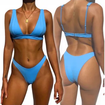 Dámské plavky Dvoudílné plavky bikiny brazilského střihu velikosti M