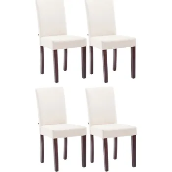 Barová židle LRCZ Sada 4 jídelních židlí Ina fabric Barva: hnědá, Barva rámu: černá