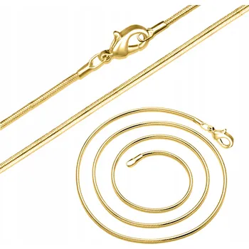 Řetízek Zlatý Řetízek Zmijí Vzor Had Linka Vlákno 55 cm Dlouhý Dámský STŘÍBRO 925