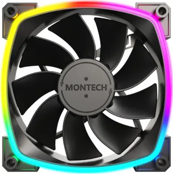 PC ventilátor Montech RX120 ARGB PWM Reverse Black 120mm ventilátorová sada (3 ks)