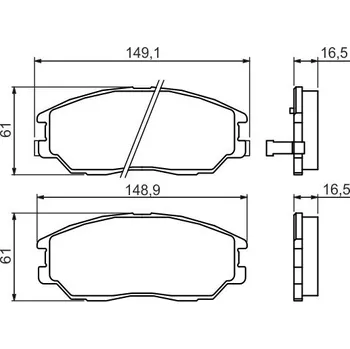 Brzdová destička Sada brzdových destiček, kotoučová brzda BOSCH 0 986 494 360