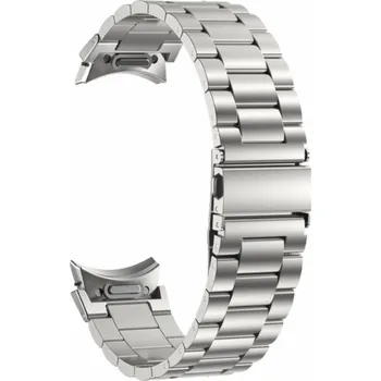 Elektronika Puro ŘEMÍNEK Z NEREZOVÉ OCELI METAL PRO SAMSUNG GALAXY WATCH 4 / 4 CLASSIC / 5 / 5 PRO / 6 / 6 CLASSIC - STŘÍBRNÝ
