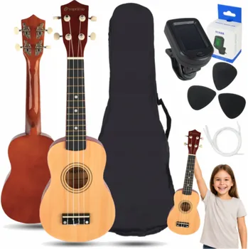 Ukulele LUNA GUITARS SUPRIMO UK21 SET NW sopránové ukulele 21 natural