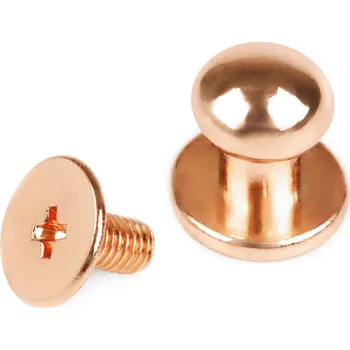 Nýt Sedlářský nýt šroubovací Ø7 mm Varianta: 6 růžové zlato, Balení: 50 pár