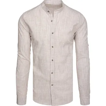 Pánská košile Pánská košile DX2658 Barva: Světle Hnědá, Velikost: 2XL