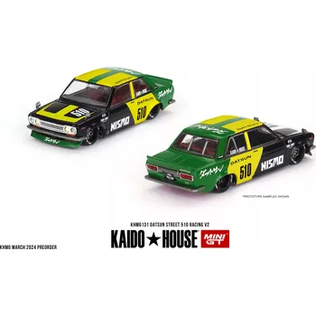 auto na autodráhu Mini GT 1:64 Kaido Datsun 510 Street Racing V2 1969 MGTKHMG131