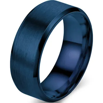 Prsten Prsten Modrý Signet Ocel Modrá