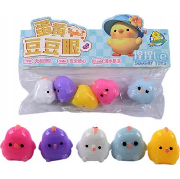 Hračka pro nejmenší KUŘATA MAČKACÍ HRAČKA ANTISTRESOVÁ HRAČKA K MAČKÁNÍ PRO DĚTI SADA 5 KS