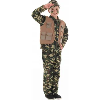 Karnevalový kostým Kostým Voják Pouštní Armády v Maskáčovém Vzoru, Velikost 12-14 let (152-164 cm)