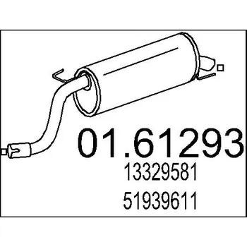 Zadní díl výfuku Zadní tlumič výfuku MTS 01.61293