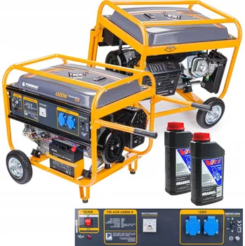 Elektrocentrála Přenosná elektrocentrála jednofázová Powermat 6500 W benzínová